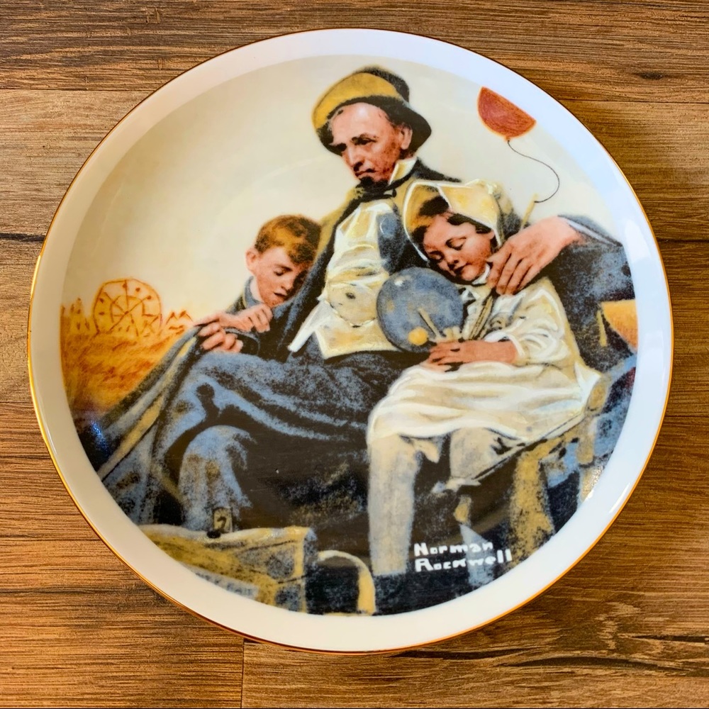 Vintage Normal Rockwell 80’s Decor Plate Home Decorations Japan Fine China 6.5”